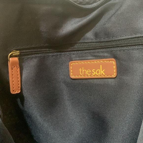 The SAK Riviera Navy Blue/White Crochet Shoulder Bag Purse NWOT - Picture 8 of 11